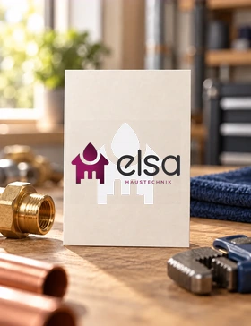 Referenz elsa Haustechnik, Logo auf Karte